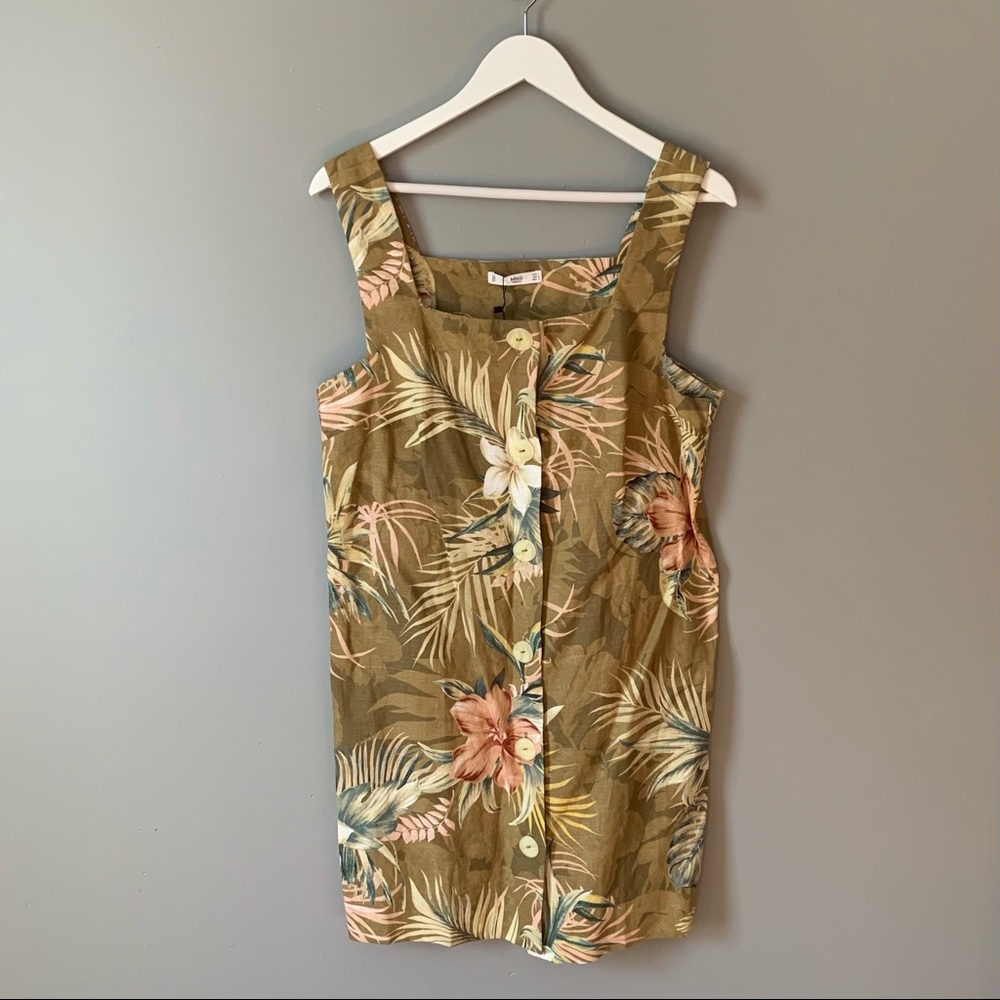 NWT MNG Casual Hawaiian Tiki Print Dress